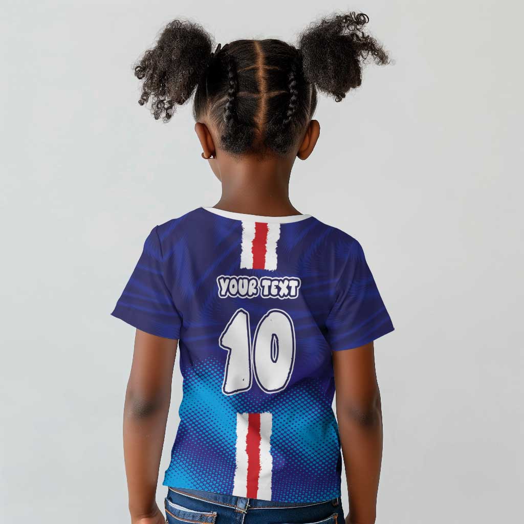 Custom Cape Verde Football Blue Shark Mascot Kid T shirt Glory 2026