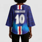 Custom Cape Verde Football Blue Shark Mascot Kimono Sleeve Blouse Glory 2026