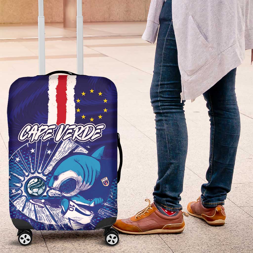 Cape Verde Football Blue Shark Mascot Luggage Cover Glory 2026