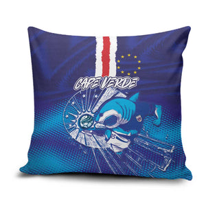 Cape Verde Football Blue Shark Mascot Pillow Cover Glory 2026