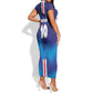 Custom Cape Verde Football Blue Shark Mascot Short Sleeve Bodycon Dress Glory 2026