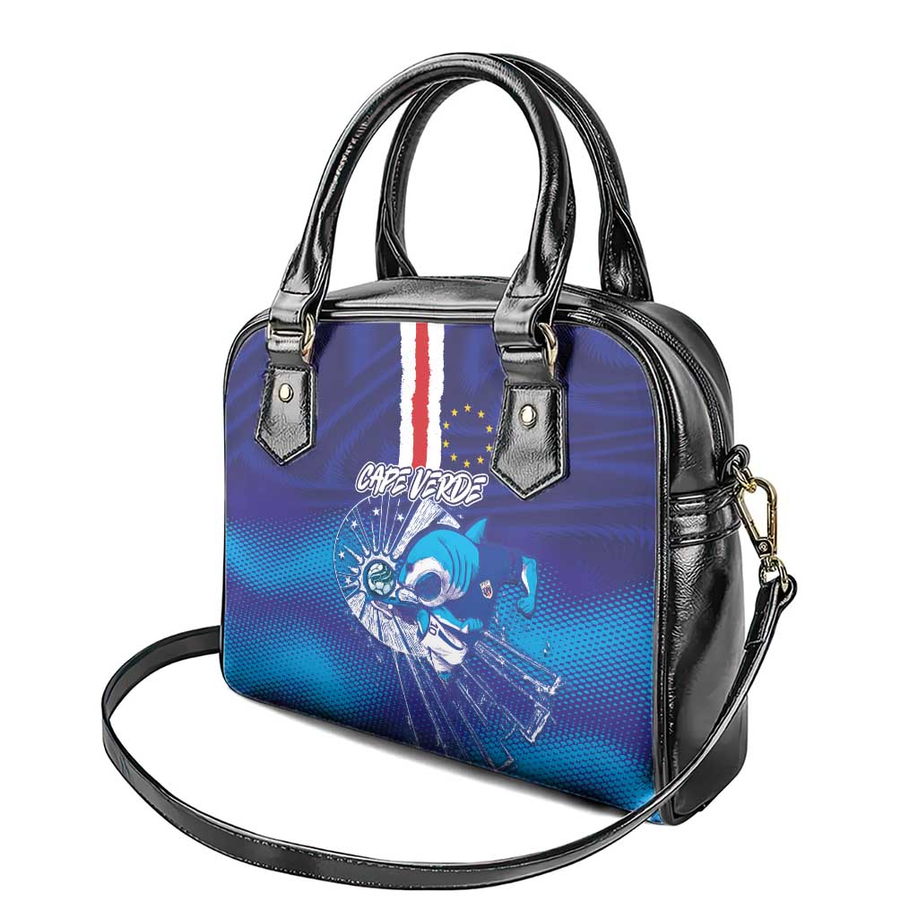 Cape Verde Football Blue Shark Mascot Shoulder Handbag Glory 2026