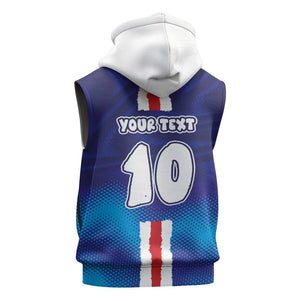 Custom Cape Verde Football Blue Shark Mascot Sleeveless Zip Hoodie Glory 2026