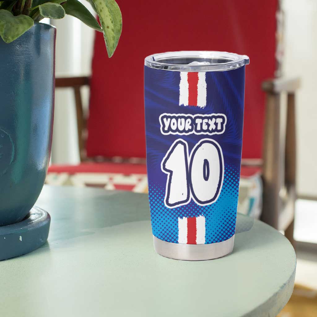 Custom Cape Verde Football Blue Shark Mascot Tumbler Cup Glory 2026