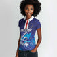 Custom Cape Verde Football Blue Shark Mascot Women Polo Shirt Glory 2026