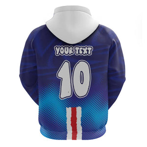 Custom Cape Verde Football Blue Shark Mascot Zip Hoodie Glory 2026