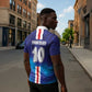 Custom Cape Verde Football Blue Shark Mascot Zipper Polo Shirt Glory 2026