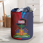 Haiti Coat Of Arms Map Dashiki Laundry Basket Vibrant Caribbean Heritage