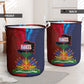 Haiti Coat Of Arms Map Dashiki Laundry Basket Vibrant Caribbean Heritage