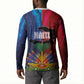 Haiti Coat Of Arms Map Dashiki Button Sweatshirt Vibrant Caribbean Heritage