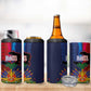 Haiti Coat Of Arms Map Dashiki 4 in 1 Can Cooler Tumbler Vibrant Caribbean Heritage