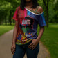 Haiti Coat Of Arms Map Dashiki Cross Shoulder Shirt Vibrant Caribbean Heritage