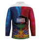 Haiti Coat Of Arms Map Dashiki Hockey Jersey Vibrant Caribbean Heritage