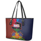 Haiti Coat Of Arms Map Dashiki Leather Tote Bag Vibrant Caribbean Heritage