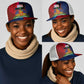 Haiti Coat Of Arms Map Dashiki Mesh Trucker Cap Vibrant Caribbean Heritage