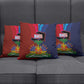 Haiti Coat Of Arms Map Dashiki Pillow Cover Vibrant Caribbean Heritage