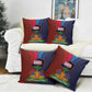 Haiti Coat Of Arms Map Dashiki Pillow Cover Vibrant Caribbean Heritage