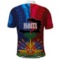 Haiti Coat Of Arms Map Dashiki Polo Shirt Vibrant Caribbean Heritage