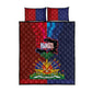Haiti Coat Of Arms Map Dashiki Quilt Bed Set Vibrant Caribbean Heritage