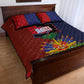 Haiti Coat Of Arms Map Dashiki Quilt Bed Set Vibrant Caribbean Heritage