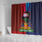 Haiti Coat Of Arms Map Dashiki Shower Curtain Vibrant Caribbean Heritage
