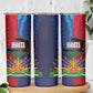 Haiti Coat Of Arms Map Dashiki Skinny Tumbler Vibrant Caribbean Heritage