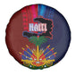 Haiti Coat Of Arms Map Dashiki Spare Tire Cover Vibrant Caribbean Heritage