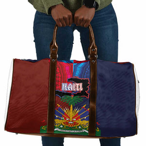 Haiti Coat Of Arms Map Dashiki Travel Bag Vibrant Caribbean Heritage