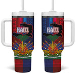 Haiti Coat Of Arms Map Dashiki Tumbler With Handle Vibrant Caribbean Heritage