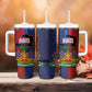 Haiti Coat Of Arms Map Dashiki Tumbler With Handle Vibrant Caribbean Heritage