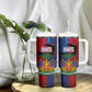 Haiti Coat Of Arms Map Dashiki Tumbler With Handle Vibrant Caribbean Heritage