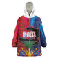 Haiti Coat Of Arms Map Dashiki Wearable Blanket Hoodie Vibrant Caribbean Heritage