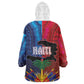 Haiti Coat Of Arms Map Dashiki Wearable Blanket Hoodie Vibrant Caribbean Heritage