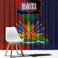 Haiti Coat Of Arms Map Dashiki Window Curtain Vibrant Caribbean Heritage