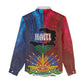 Haiti Coat Of Arms Map Dashiki Women Casual Shirt Vibrant Caribbean Heritage