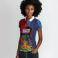 Haiti Coat Of Arms Map Dashiki Women Polo Shirt Vibrant Caribbean Heritage