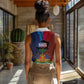Haiti Coat Of Arms Map Dashiki Women Sleeveless Polo Shirt Vibrant Caribbean Heritage