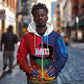 Haiti Coat Of Arms Map Dashiki Zip Hoodie Vibrant Caribbean Heritage