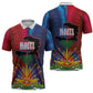 Haiti Coat Of Arms Map Dashiki Zipper Polo Shirt Vibrant Caribbean Heritage