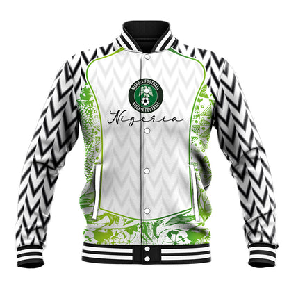 Nigeria National Football Custom Baseball Jacket Blokecore T90 Sporty Style