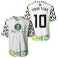 Nigeria National Football Custom Baseball Jersey Blokecore T90 Sporty Style