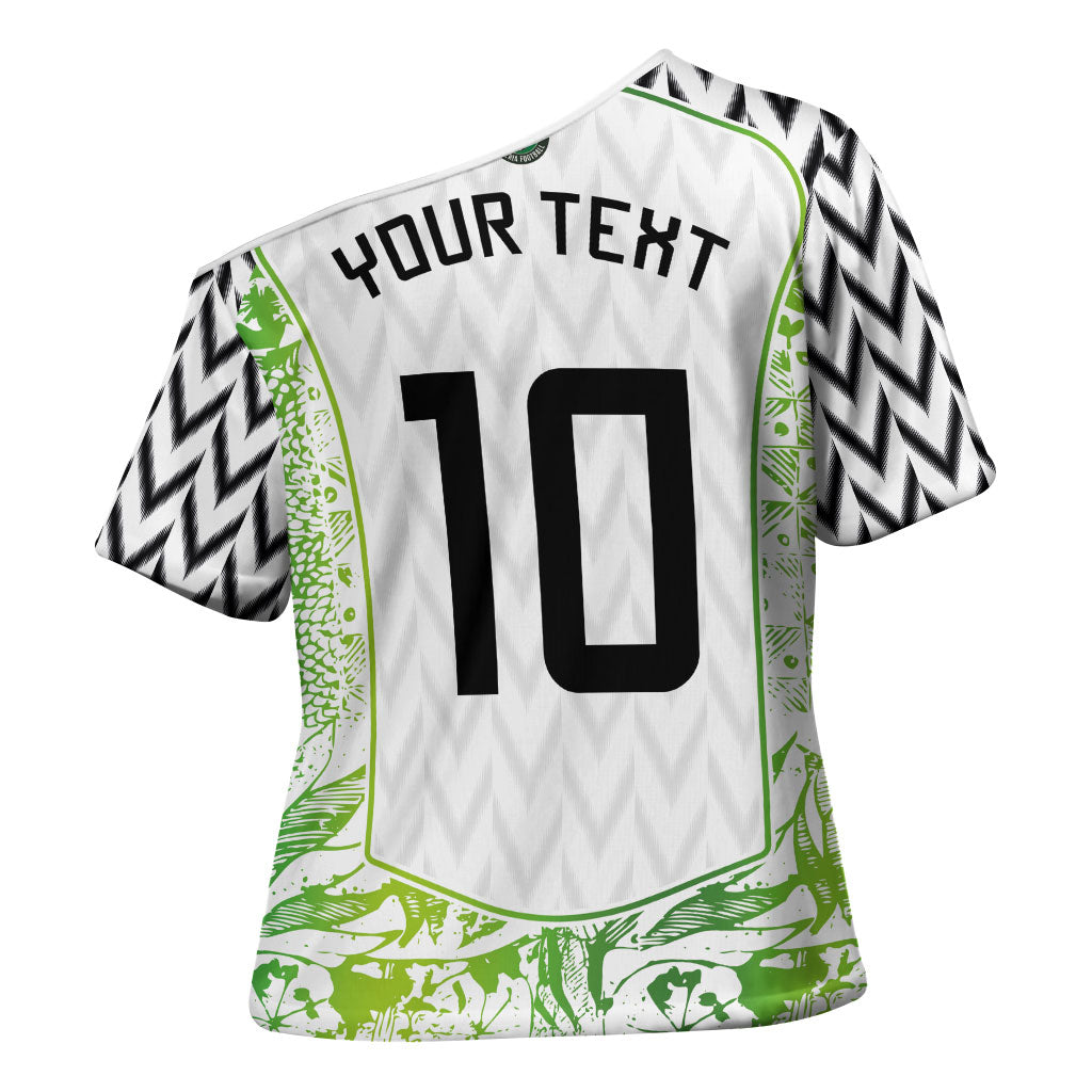 Nigeria National Football Custom Cross Shoulder Shirt Blokecore T90 Sporty Style