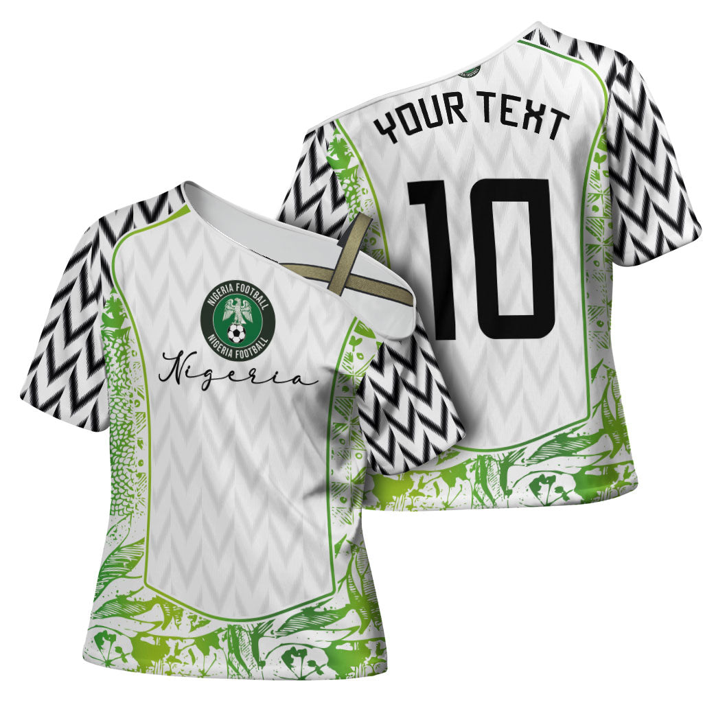Nigeria National Football Custom Cross Shoulder Shirt Blokecore T90 Sporty Style