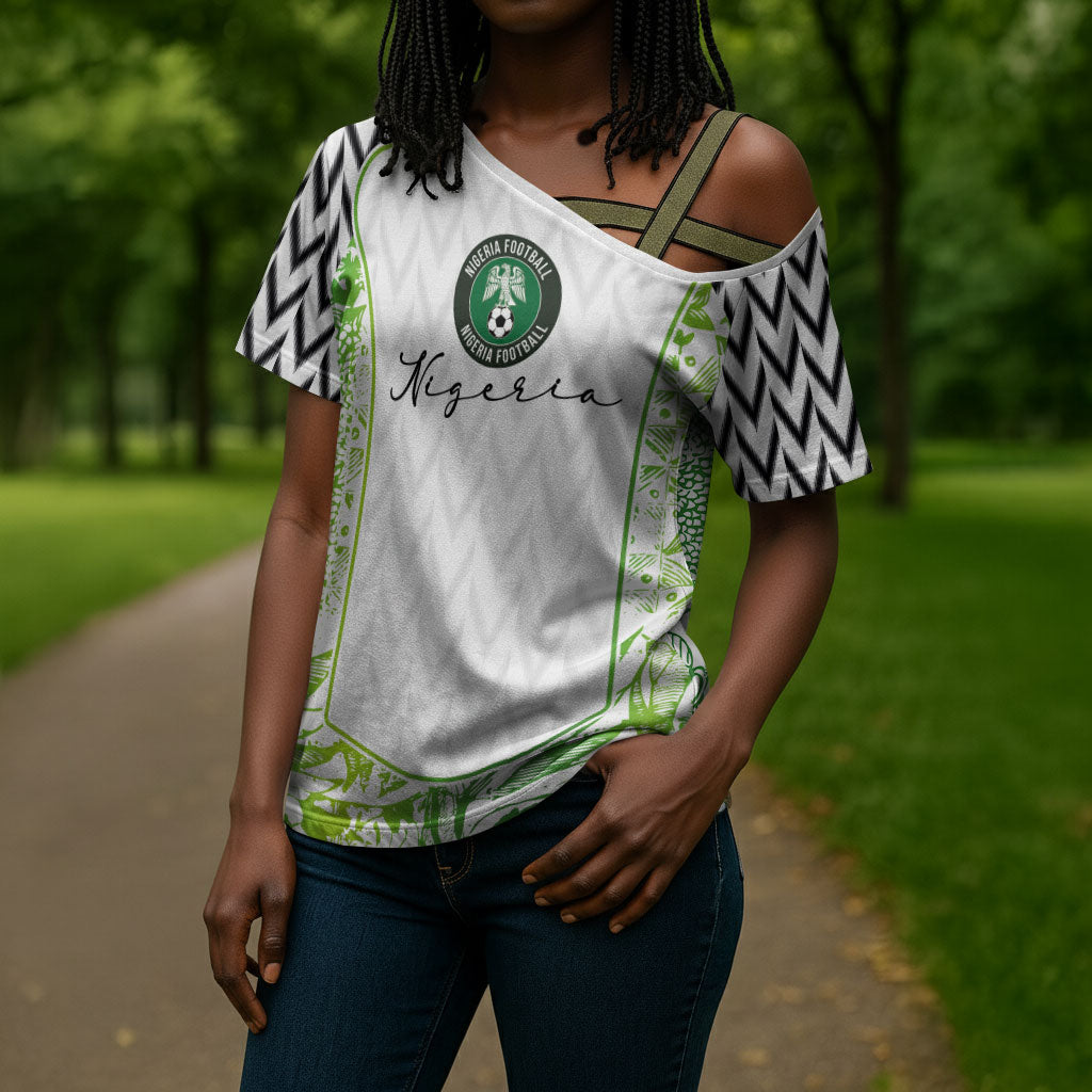 Nigeria National Football Custom Cross Shoulder Shirt Blokecore T90 Sporty Style