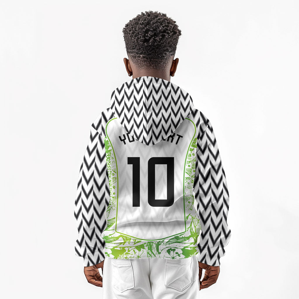 Nigeria National Football Custom Kid Hoodie Blokecore T90 Sporty Style