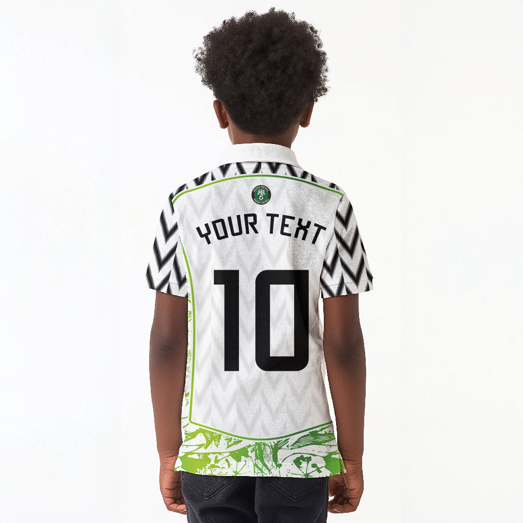 Nigeria National Football Custom Kid Polo Shirt Blokecore T90 Sporty Style