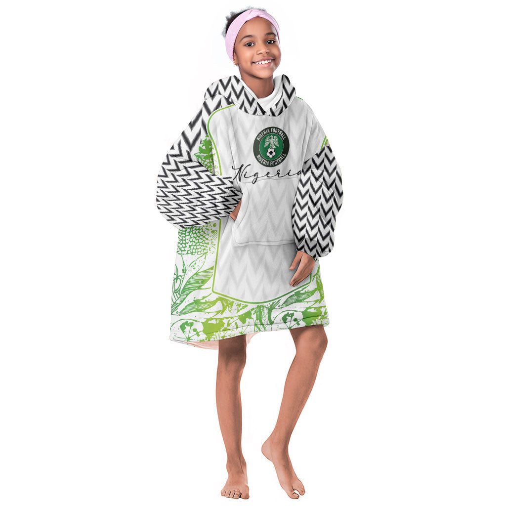 Nigeria National Football Custom Kid Wearable Blanket Hoodie Blokecore T90 Sporty Style