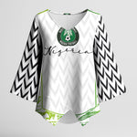Nigeria National Football Custom Kimono Sleeve Blouse Blokecore T90 Sporty Style
