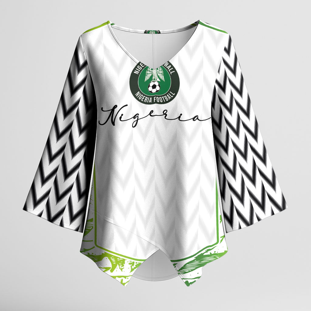 Nigeria National Football Custom Kimono Sleeve Blouse Blokecore T90 Sporty Style