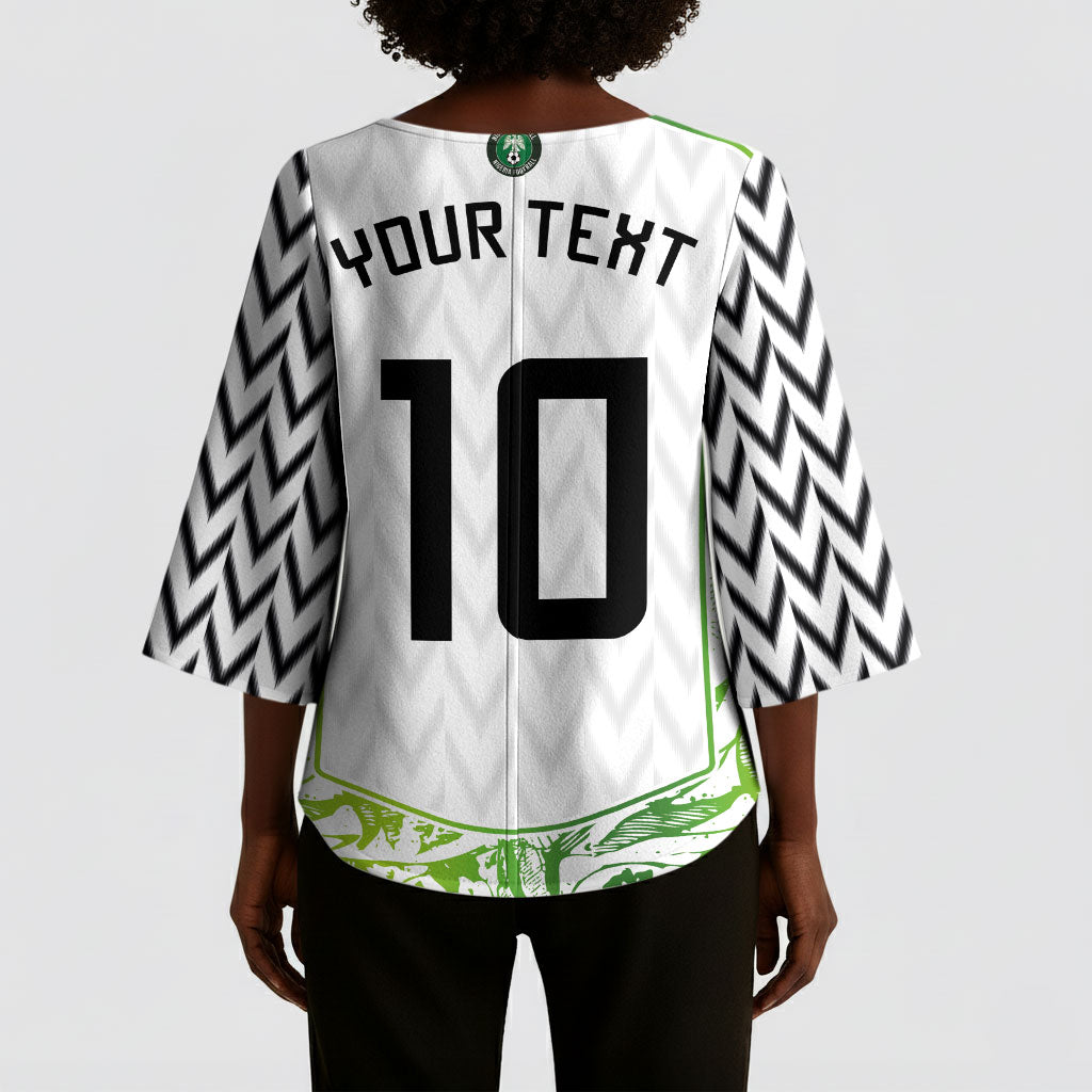 Nigeria National Football Custom Kimono Sleeve Blouse Blokecore T90 Sporty Style